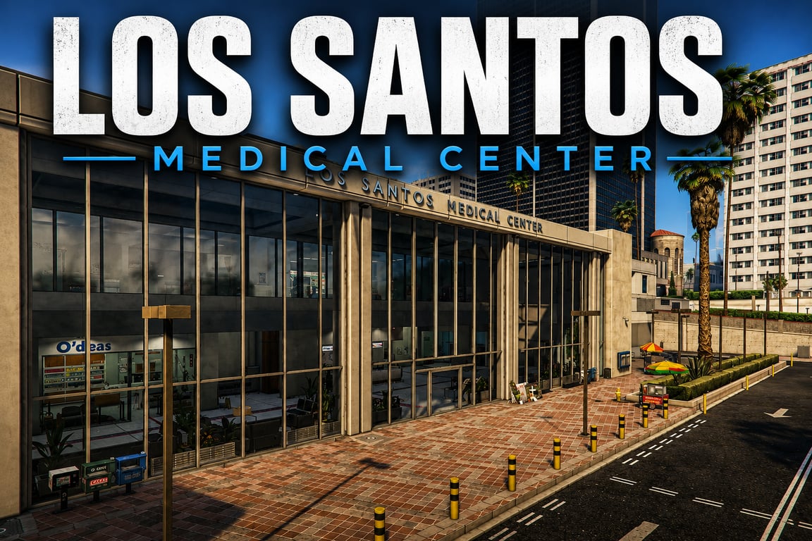FIVEM Los Santos Medical Center | Modern Hospital MLO | Interior & Exterior | Multiple Rooms | Add-On | Optimized | Fivem Ready | High Quality