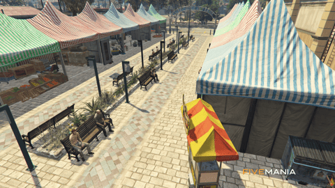 FIVEM Sandy Marketplace | Vibrant Outdoor Marketplace MLO | Multiple Stalls | Unique Props | Custom Map Edit | Add-On | Optimized | Fivem Ready | High Quality — image 10