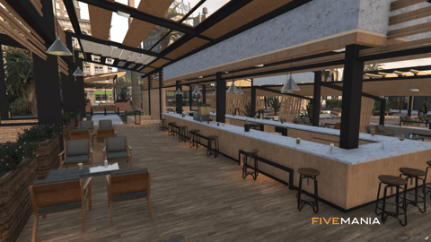 FIVEM Legion Square V3 | Revitalized City Hub Map Edit | Bank MLO | Gas Station | Outdoor Seating | Helipad | Add-On | Optimized | Fivem Ready | High Quality — image 15