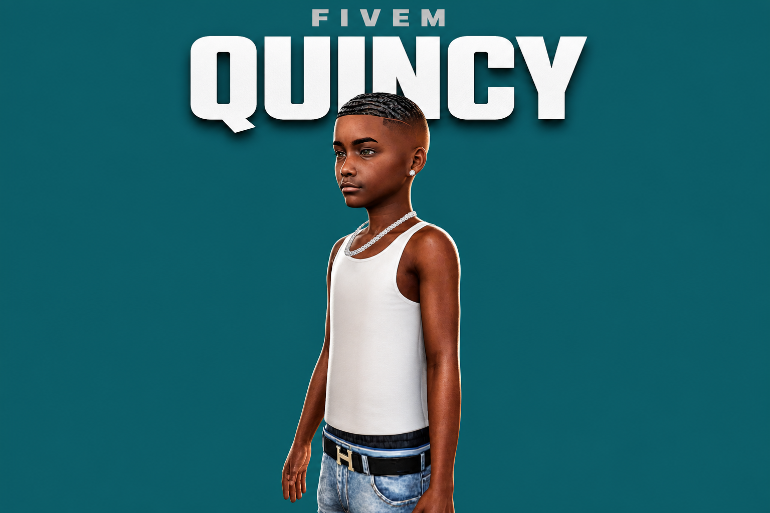 Quincy | Male Teen Ped | Multiple Outfits | Optimized & Fivem Ready [Add-On]