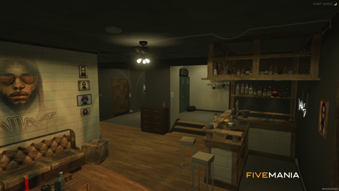FIVEM Ballas Hideout | Custom Gang Hideout MLO | Interior & Exterior | Custom Props | Graffiti Art | Pool Table | Add-On | Optimized | Fivem Ready | High Quality — image 4