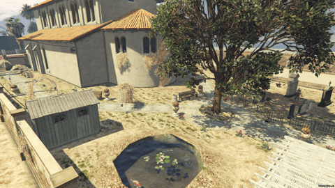 FIVEM Sandy Church | Detailed Church MLO | Interior & Exterior | Full Basement | Graveyard | Add-On | Optimized | Fivem Ready | High Quality — image 4