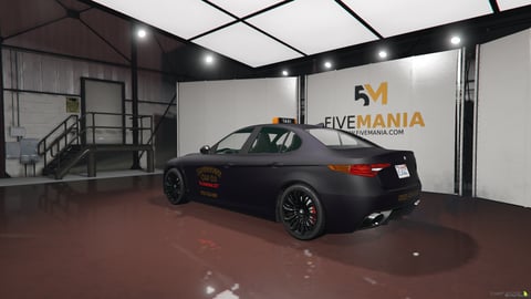 FIVEM Alfa Romeo Giulia | Realistic Taxi Sedan [Unbadged] Add-On | Custom Liveries | Working Lights | HQ Interior | Optimized | Fivem Ready | High Quality, image 8