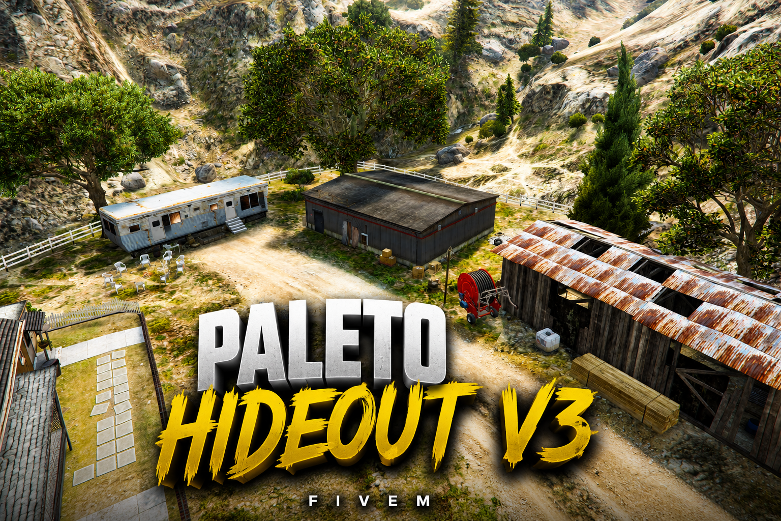 FIVEM Paleto Hideout V3 | Rustic Countryside MLO | Interior & Exterior | Bar & Pool Table | Optimized Lighting | Add-On | Optimized | Fivem Ready | High Quality