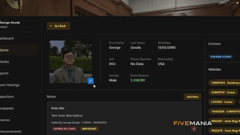 FIVEM Doj Job & Mdt System | Comprehensive Justice System | Job Management | MDT Interface | Locker & Wardrobe Systems | Reports | Add-On | Optimized | Fivem Ready | High Quality, image 9