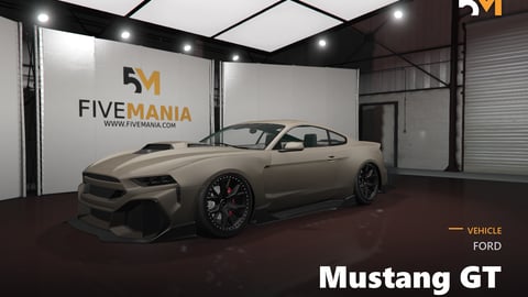 FIVEM Ford Mustang GT | Realistic Sports Car [Badged] Add-On | Interior & Exterior | Tuning Parts | Working Lights | Add-On | Optimized | Fivem Ready | High Quality cover