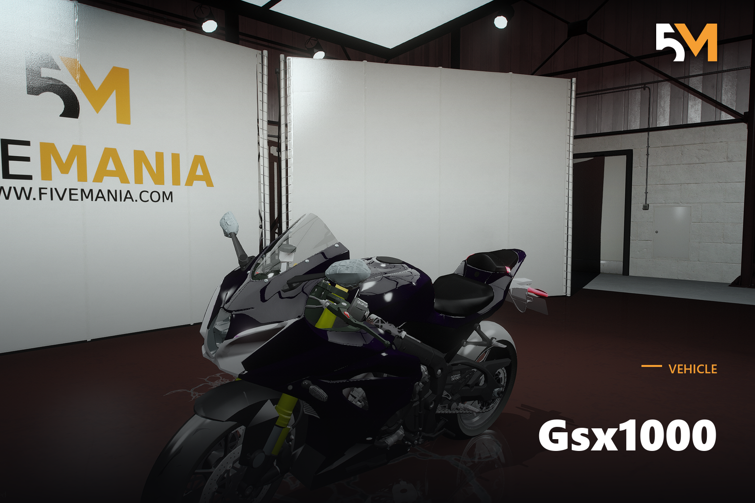 FIVEM Gsx1000 | Realistic Sports Bike [Unbadged] Add-On | High-Performance | Working Lights | Detailed Model | Add-On | Optimized | Fivem Ready | High Quality