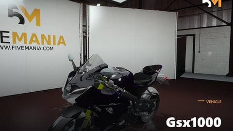 FIVEM Gsx1000 | Realistic Sports Bike [Unbadged] Add-On | High-Performance | Working Lights | Detailed Model | Add-On | Optimized | Fivem Ready | High Quality cover
