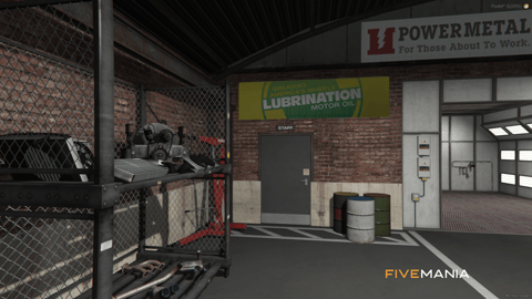 FIVEM Route 68 Garage | Custom Mechanic Shop MLO | Interior & Exterior | Add-On | Optimized | Fivem Ready | High Quality — image 10