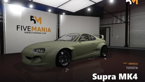 FIVEM Toyota Supra MK4 | Realistic Sports Car [Badged] Add-On | Widebody Kit | Custom Wheels | Roll Cage | Spoiler | Add-On | Optimized | Fivem Ready | High Quality cover