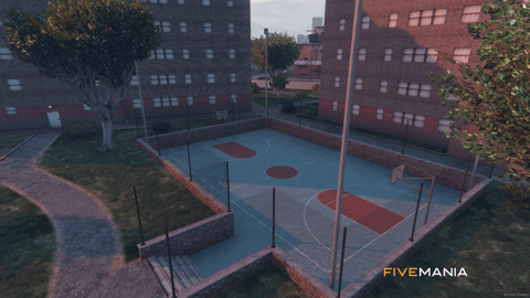 FIVEM New York Block | Urban Apartment Complex MLO | Basketball Court | Playground | Detailed Exterior | Add-On | Optimized | Fivem Ready | High Quality — image 10