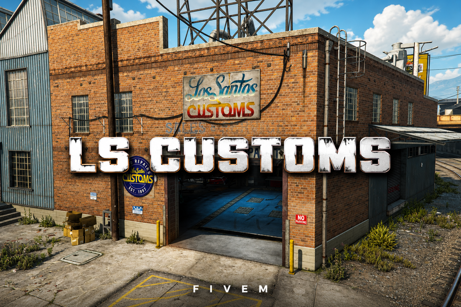 FIVEM Ls Customs | Iconic Auto Repair MLO | Interior & Exterior | Detailed Garage | Office Space | Add-On | Optimized | Fivem Ready | High Quality