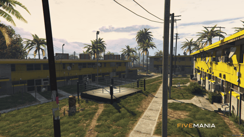 FIVEM Vagos Hood | Custom Gang Territory MLO | Boxing Ring | Custom Murals | Outdoor Area | Add-On | Optimized | Fivem Ready | High Quality — image 7