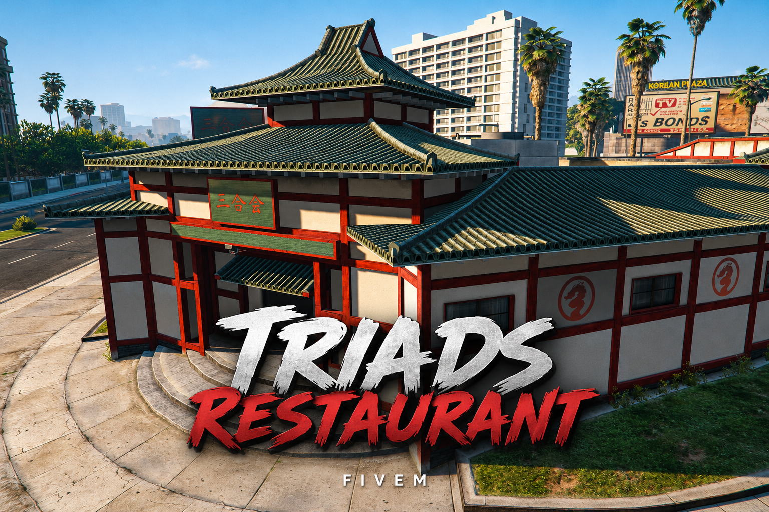 FIVEM Triads Restaurant | Asian-Inspired Dining MLO | Interior & Exterior | Custom Props | Add-On | Optimized | Fivem Ready | High Quality