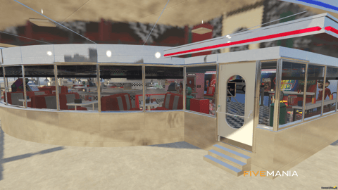 FIVEM Sandy Burgershots | Retro Diner MLO | Interior & Exterior | Custom Props | Add-On | Optimized | Fivem Ready | High Quality — image 6