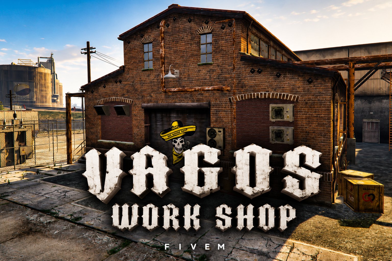 FIVEM Vagosworkshop | Gang Themed Mechanic MLO | Interior & Exterior | Custom Props | Unique Design | Add-On | Optimized | Fivem Ready | High Quality
