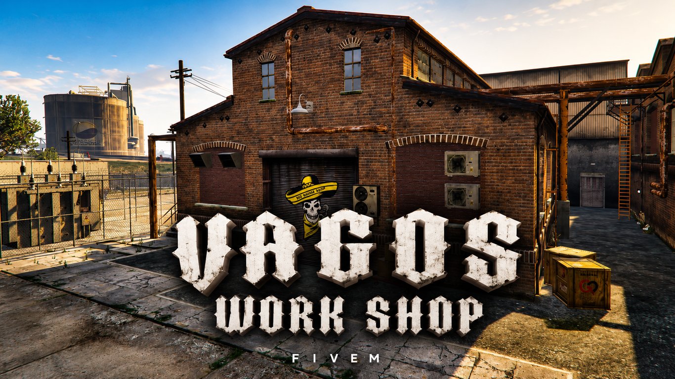 FIVEM Vagosworkshop | Gang Themed Mechanic MLO | Interior & Exterior | Custom Props | Unique Design | Add-On | Optimized | Fivem Ready | High Quality