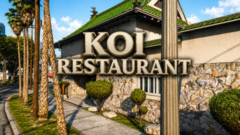 FIVEM Koi Restaurant | Authentic Japanese Dining MLO | Interior & Exterior | Detailed Decor | Custom Props | Add-On | Optimized | Fivem Ready | High Quality cover