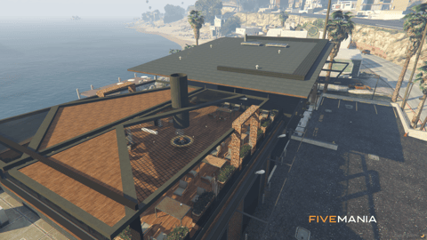 FIVEM Tuning Bar Mechanic | Modern Garage & Restaurant MLO | Interior & Exterior | Rooftop Terrace | Custom Props | Add-On | Optimized | Fivem Ready | High Quality — image 20