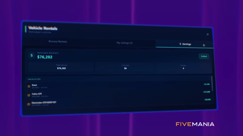 FIVEM Advanced Car Rental Business | Comprehensive Vehicle Rental Script | UI & Management Panel | Custom Vehicles | Payment System | Add-On | Optimized | Fivem Ready | High Quality, image 35