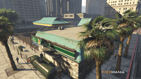FIVEM Strawberry Legions Square | Enhanced City Square MLO | Custom Props | New Seating Areas | Gas Station | Add-On | Optimized | Fivem Ready | High Quality — image 4