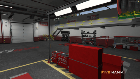 FIVEM Redline Tuner Shop | Custom Mechanic MLO | Interior & Exterior | Tuning Bays | Add-On | Optimized | Fivem Ready | High Quality — image 6