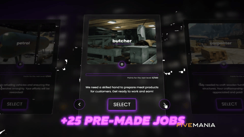 FIVEM Multiple Civilian Jobs | Dynamic Civilian Job Script | 25+ Pre-Made Jobs | Progression System | Random Routes | Temporary & Permanent Jobs | Add-On | Optimized | Fivem Ready | High Quality, image 12