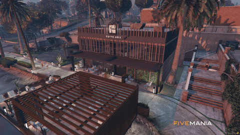FIVEM Coffee Noir | Modern Lakeside Cafe MLO | Interior & Exterior | Outdoor Seating | Add-On | Optimized | Fivem Ready | High Quality — image 4