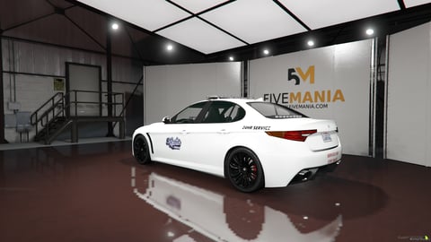 FIVEM Alfa Romeo Giulia Quadrifoglio | Lore Friendly Service Sedan | Working Lights | Custom Livery | HQ Interior | Add-On | Optimized | Fivem Ready | High Quality, image 8