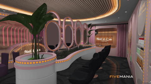 FIVEM Nail Shop | Modern Nail & Hair Salon MLO | Interior & Exterior | Spa Services | Hair Styling Stations | Add-On | Optimized | Fivem Ready | High Quality — image 15