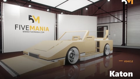 FIVEM Katon | Unique Cardboard Sports Car [Unbadged] Add-On | Custom Wheels | Convertible | Spoiler | Optimized | Fivem Ready | High Quality cover