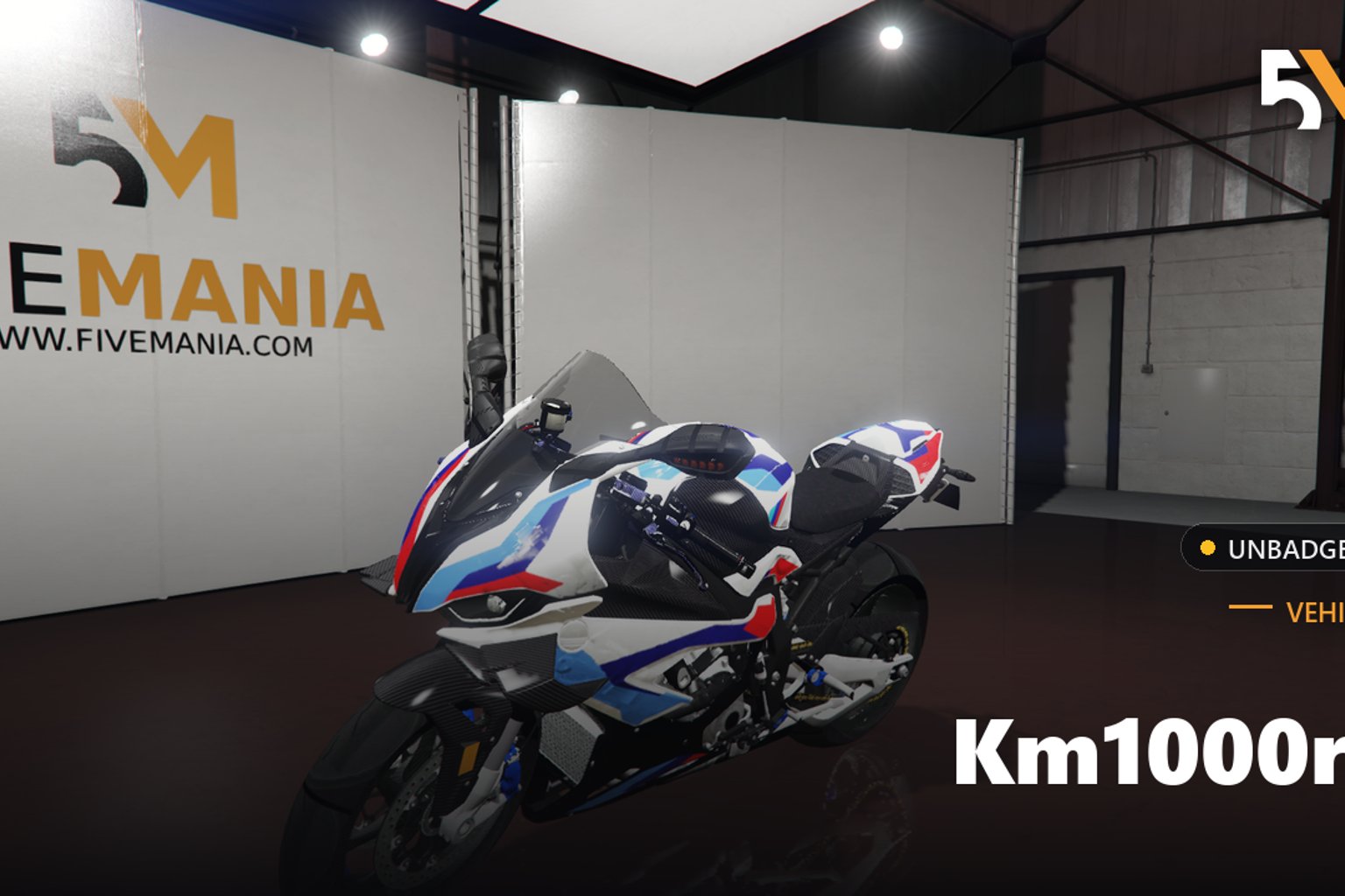 FIVEM Km1000rr | Realistic Sports Bike [Unbadged] Add-On | Optimized | Fivem Ready | High Quality
