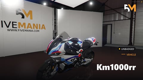 FIVEM Km1000rr | Realistic Sports Bike [Unbadged] Add-On | Optimized | Fivem Ready | High Quality cover