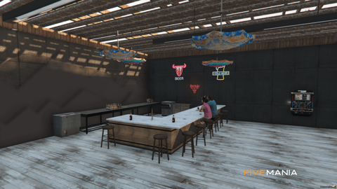 FIVEM Custom Cafe | Modern Cafe & Rooftop Lounge MLO | Interior & Exterior | Bar Area | Outdoor Seating | Add-On | Optimized | Fivem Ready | High Quality — image 2