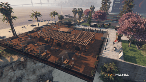 FIVEM Drive In Cinema | Waterfront Entertainment MLO | Outdoor Cinema Screen | Beach Bar & Lounge | Parking Area | Add-On | Optimized | Fivem Ready | High Quality — image 4