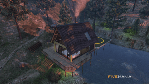 FIVEM Lake House | Modern Lake House MLO | Interior & Exterior | Helipad | Solar Panels | Deck | Add-On | Optimized | Fivem Ready | High Quality — image 3