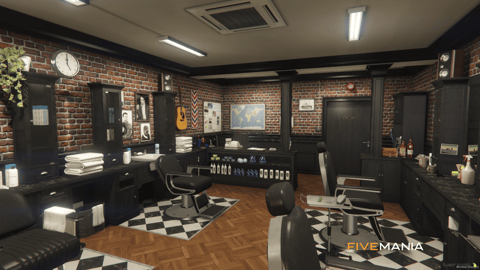 FIVEM Barbershop Reworked V3 | Modern Barbershop MLO | Interior & Exterior | Custom Props | Reception & Waiting Areas | Add-On | Optimized | Fivem Ready | High Quality — image 2