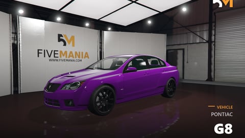 FIVEM Pontiac G8 | Realistic Sports Sedan [Badged] Add-On | Interior & Exterior | Working Lights | Optimized | Fivem Ready | High Quality cover