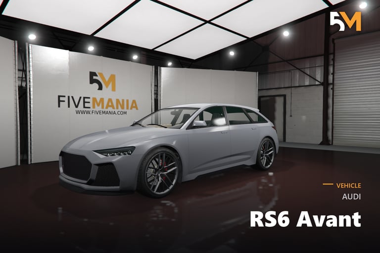 FIVEM Audi RS6 Avant, Realistic Performance Wagon [Unbadged] Add…