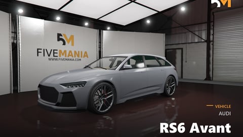FIVEM Audi RS6 Avant | Realistic Performance Wagon [Unbadged] Add-On | Interior & Exterior | Working Lights | Optimized | Fivem Ready | High Quality cover