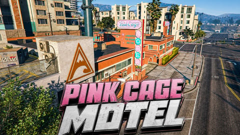 FIVEM Pink Cage Motel | Retro Style Motel MLO | Interior & Exterior | Multiple Rooms | Fully Furnished | Add-On | Optimized | Fivem Ready | High Quality cover