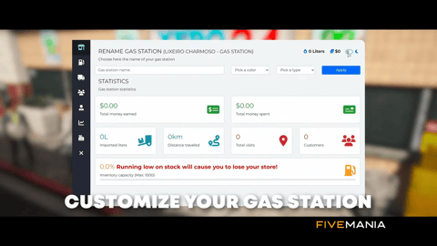 FIVEM Gas Station Ownership | Business Management Script | Ownership & Upgrades | Banking System | Custom UI | Add-On | Optimized | Fivem Ready | High Quality, image 6