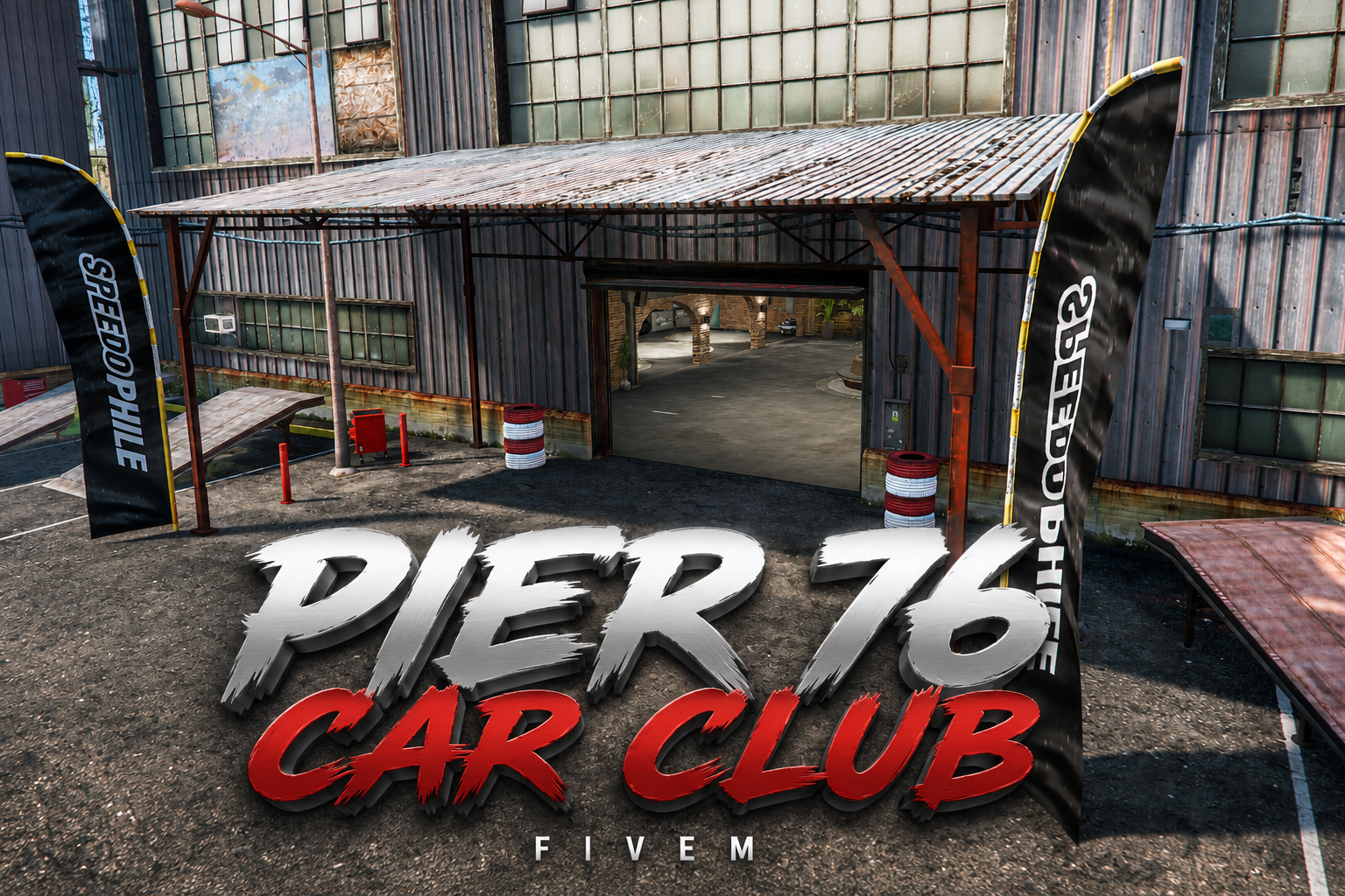 FIVEM Pier 76 Car Club | Multi-Purpose Car Club MLO | Interior & Exterior | Bar & Lounge | Showroom Garage | Add-On | Optimized | Fivem Ready | High Quality