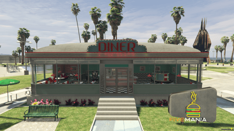 FIVEM Vespucci Beach Diner, Retro Diner MLO, image 2