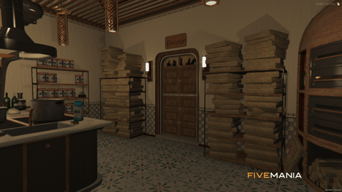 FIVEM Al Dentes Restaurant | Authentic Italian Dining MLO | Interior & Exterior | Rooftop Terrace | Full Kitchen | Bar Area | Add-On | Optimized | Fivem Ready | High Quality — image 10