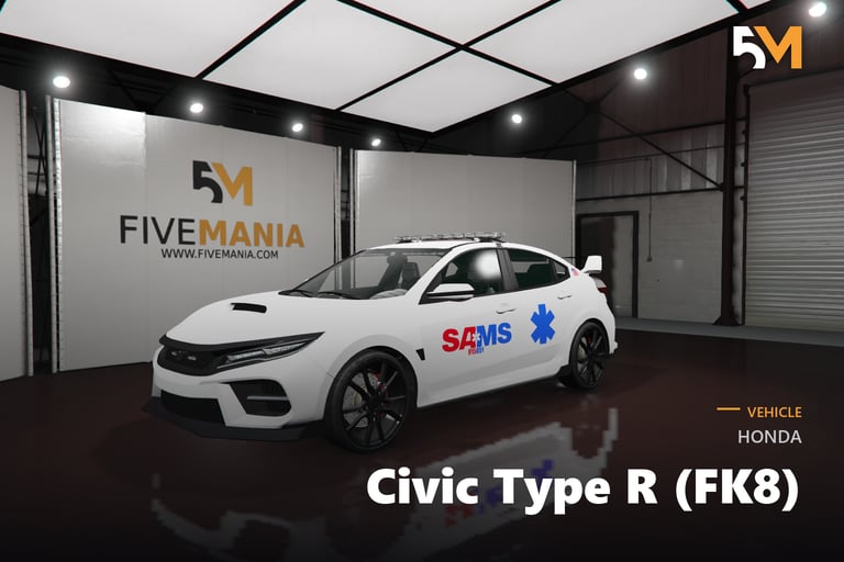 FIVEM Honda Civic Type R (FK8), Lore Friendly EMS Vehicle Add-On