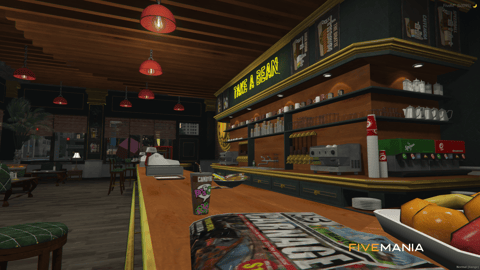 FIVEM Bean Machine | Cozy Coffee Shop MLO | Interior & Exterior | Custom Props | Add-On | Optimized | Fivem Ready | High Quality — image 7