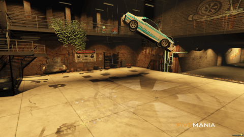 FIVEM Bunker Motors | Custom Underground Garage MLO | Car Lift | Lounge Area | Secret Tunnel | Custom Details | Add-On | Optimized | Fivem Ready | High Quality — image 14
