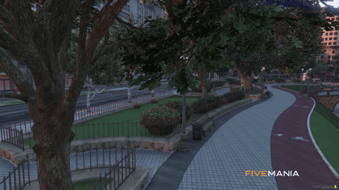 FIVEM Legion Square V4 | Revitalized Public Space MLO | Amphitheater | Seating Areas | Food Stalls | Water Features | Add-On | Optimized | Fivem Ready | High Quality — image 8
