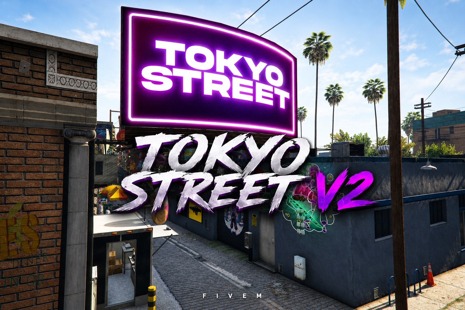FIVEM Tokyo Street V2 | Vibrant City Map Add-On | Nightlife Atmosphere | Custom Props | Interior & Exterior | Optimized | Fivem Ready | High Quality